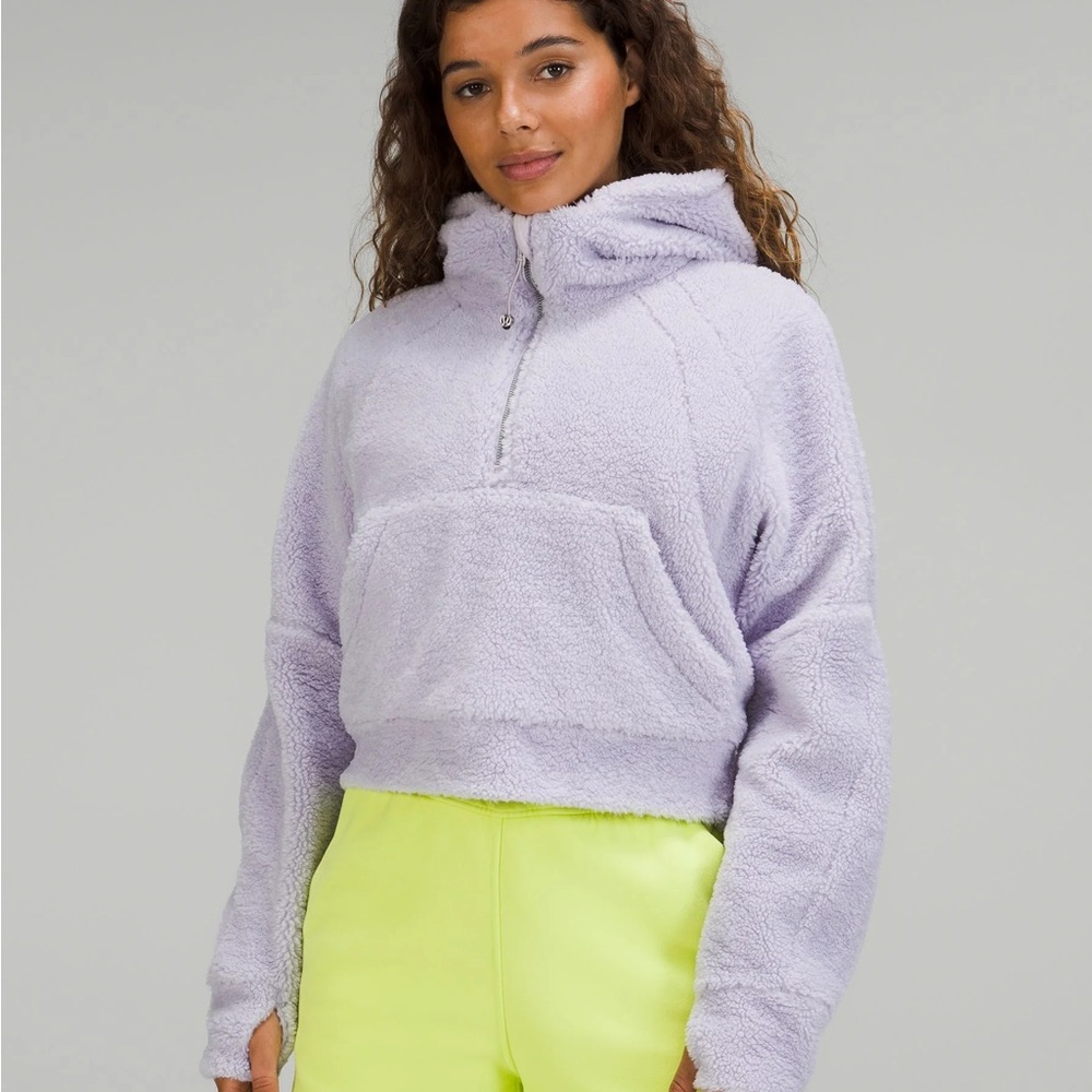 Lululemon Scuba Oversized Half-Zip Fleece Hoodie Faint Lavender XS / S